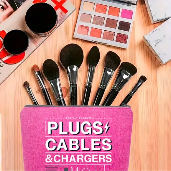 Pink Cable Organizer Pouch, NEW - Picture 5 of 8